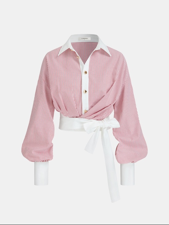 Commense Tops - Commense Tie Waist Top